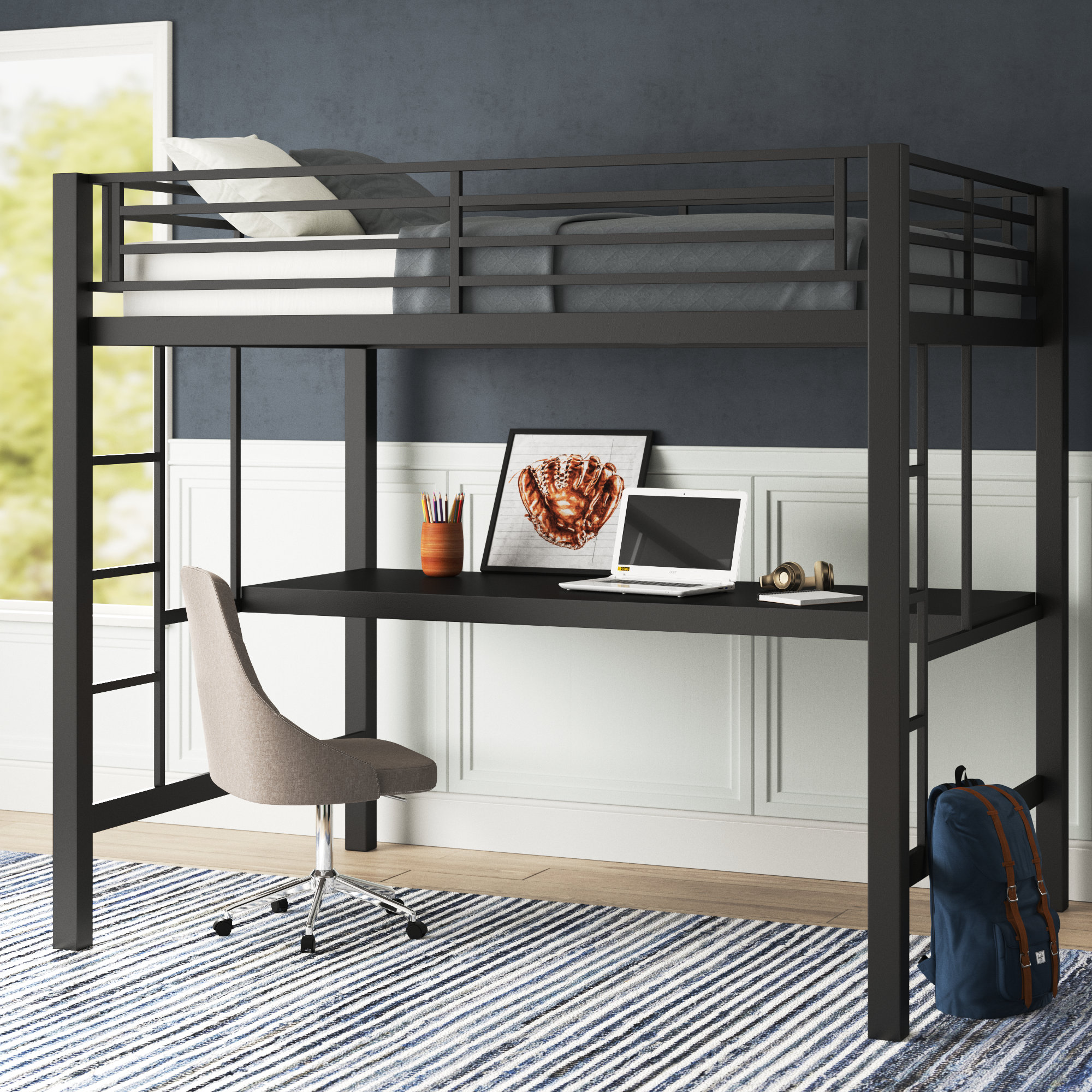 Isabelle Max Bomar Full Loft Bed with Built in Desk by Isabelle Max Reviews Wayfair